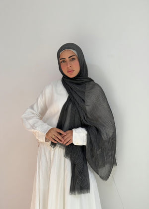 Black Ruffled Cotton - Tuline