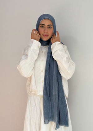 Blue Ruffled Cotton - Tuline