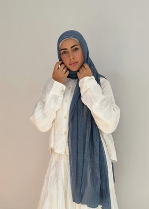 Blue Ruffled Cotton - Tuline