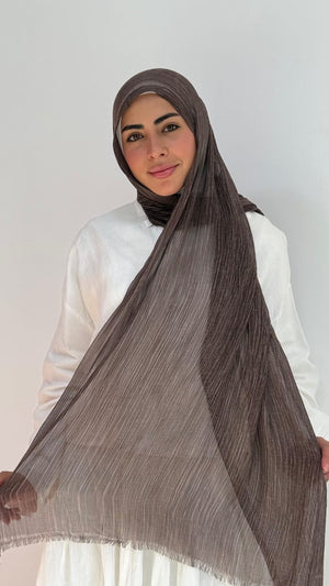 Brown Ruffled Cotton - Tuline