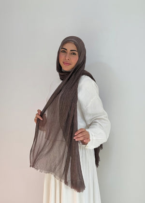 Brown Ruffled Cotton - Tuline