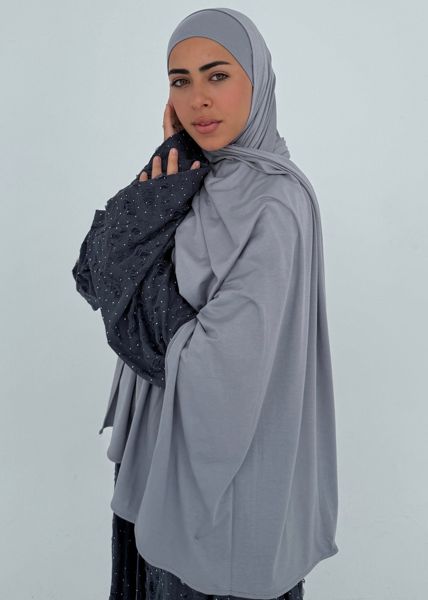 Grey jersey with bandana - Tuline