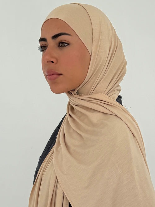 Beige jersey with bandana