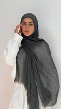 Black Ruffled Cotton