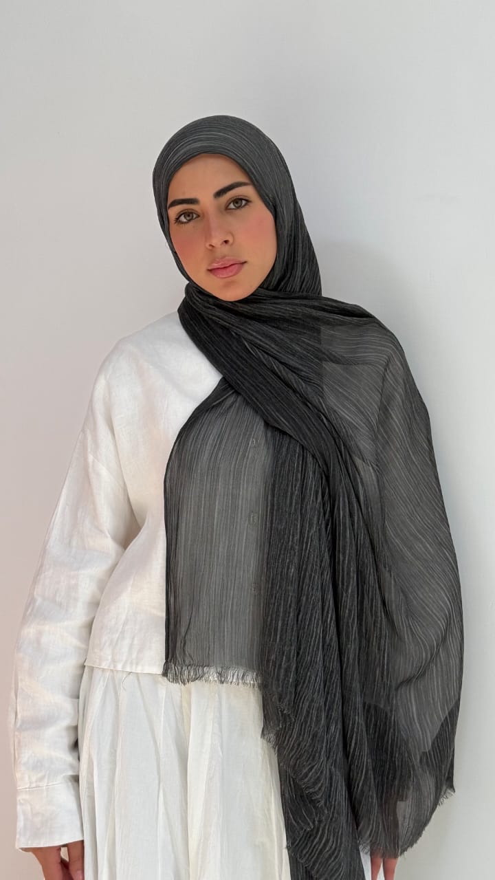 Black Ruffled Cotton