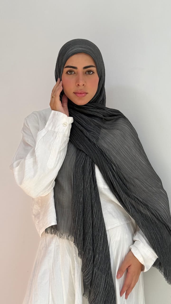Black Ruffled Cotton
