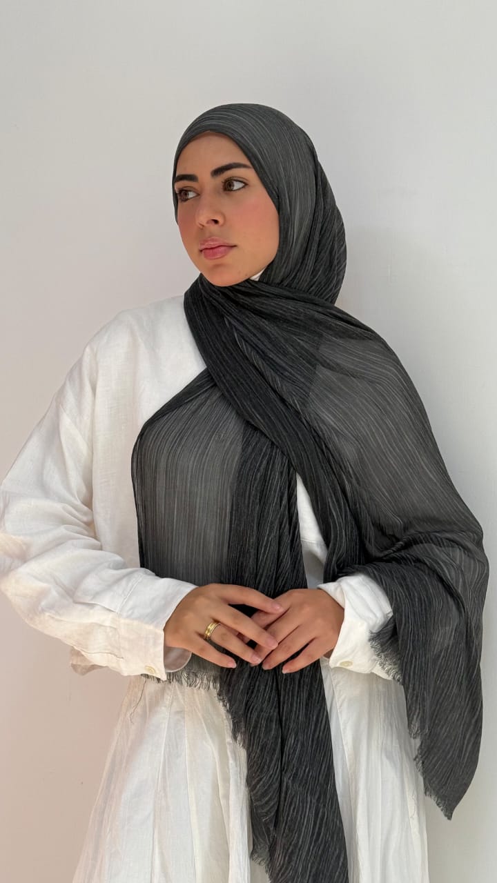 Black Ruffled Cotton