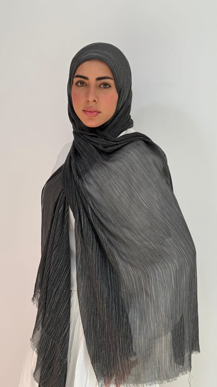 Black Ruffled Cotton