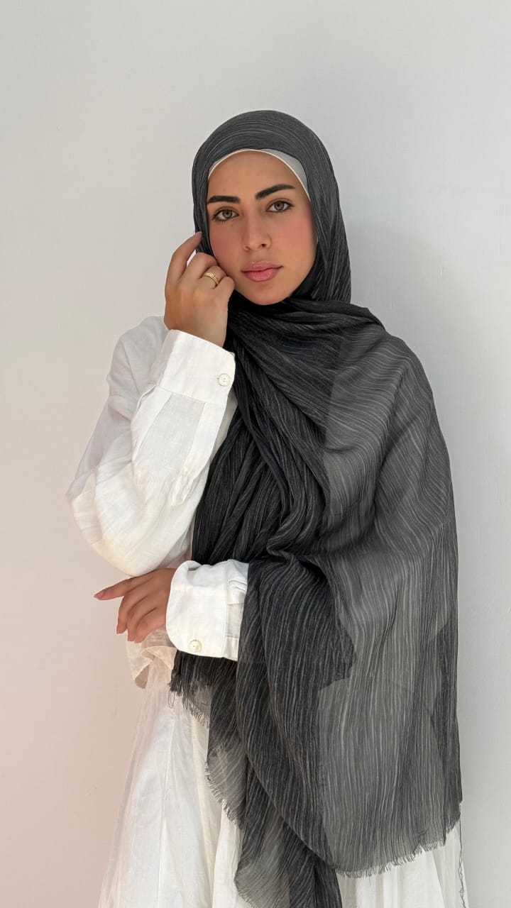 Black Ruffled Cotton