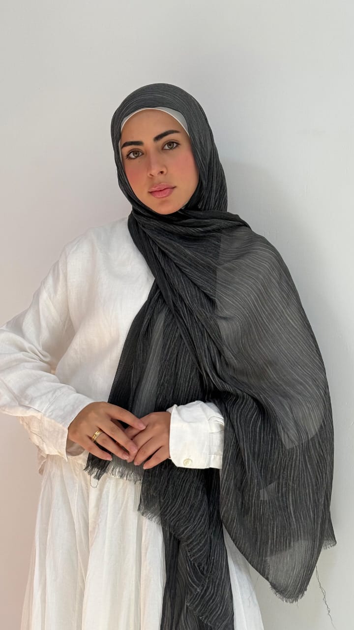 Black Ruffled Cotton