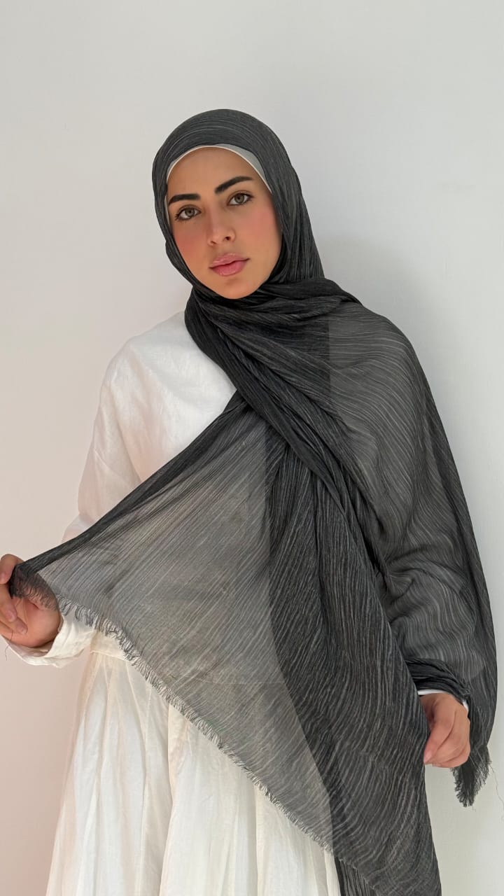 Black Ruffled Cotton
