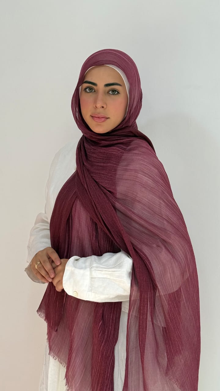 Burgundy Ruffled Cotton