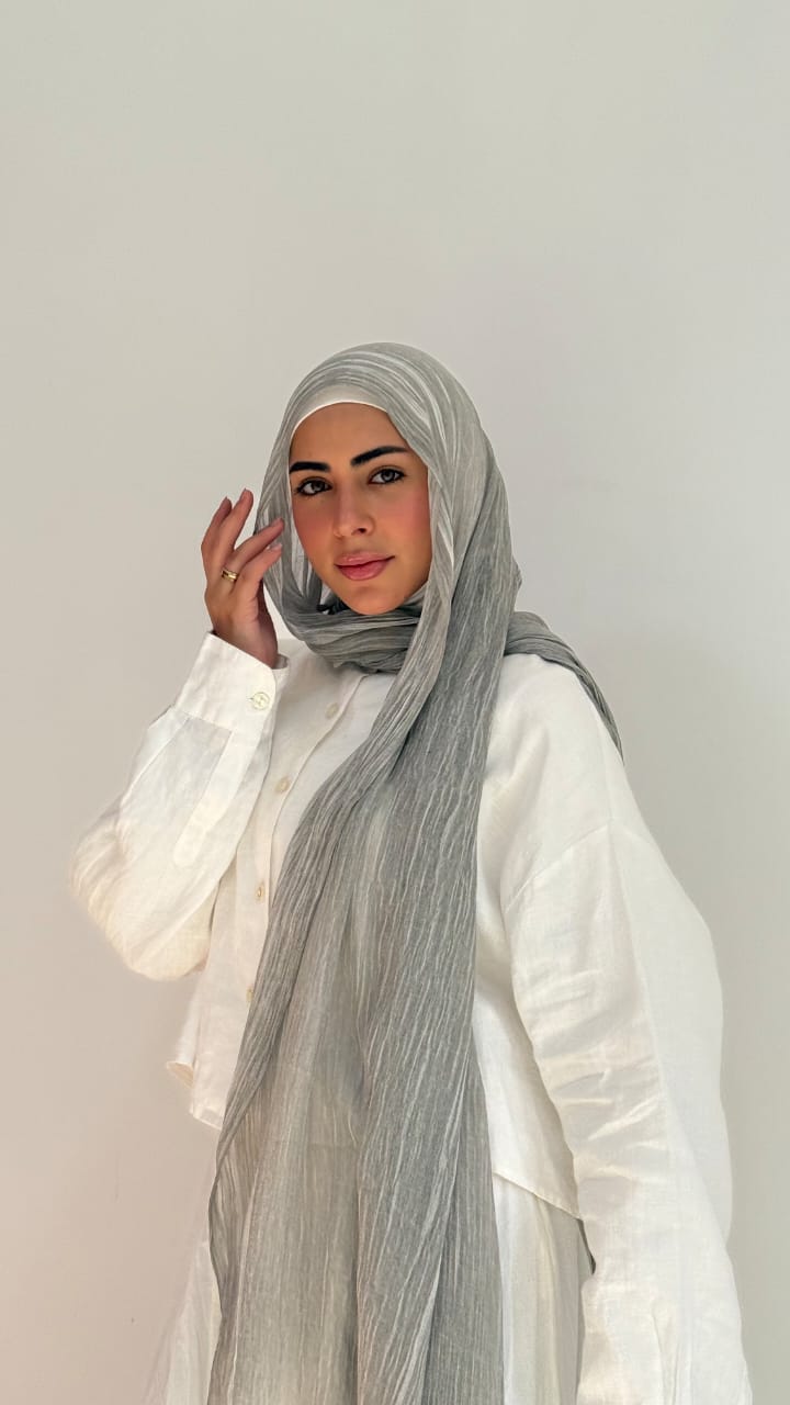 Light gray Ruffled Cotton