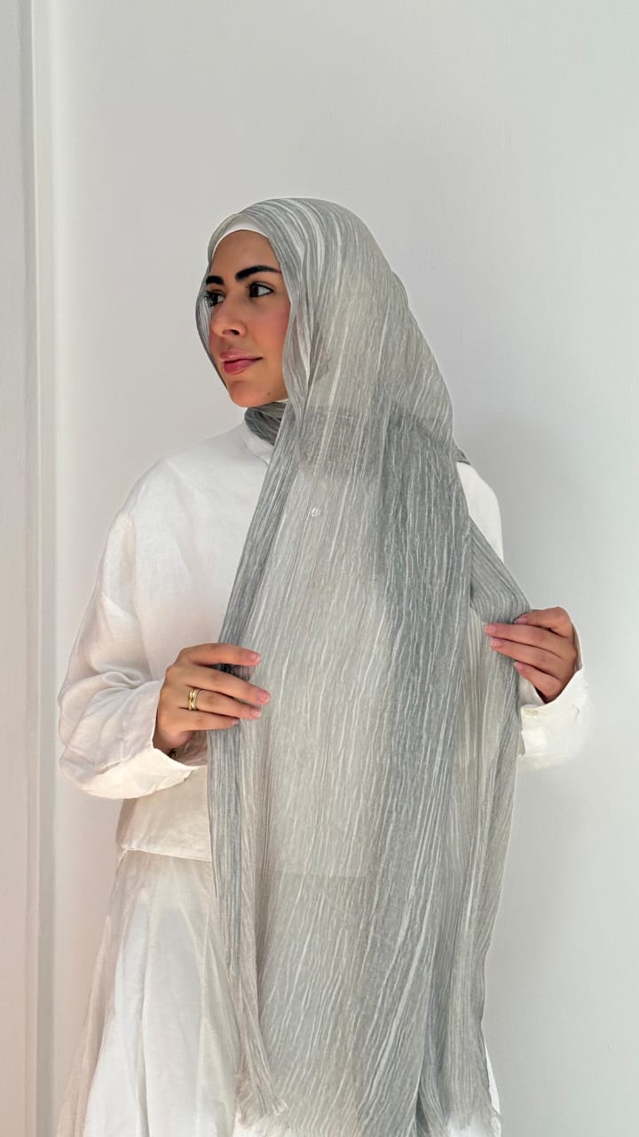Light gray Ruffled Cotton