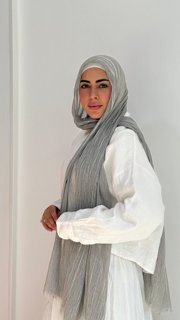 Light gray Ruffled Cotton