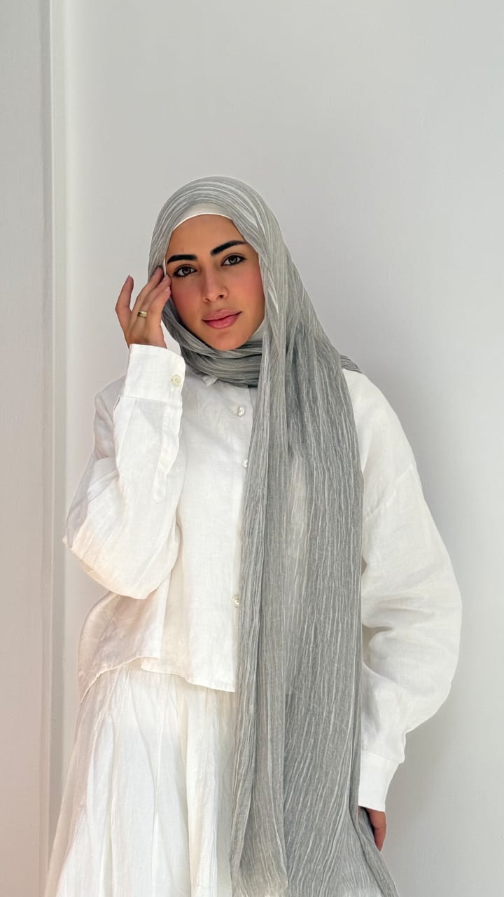 Light gray Ruffled Cotton