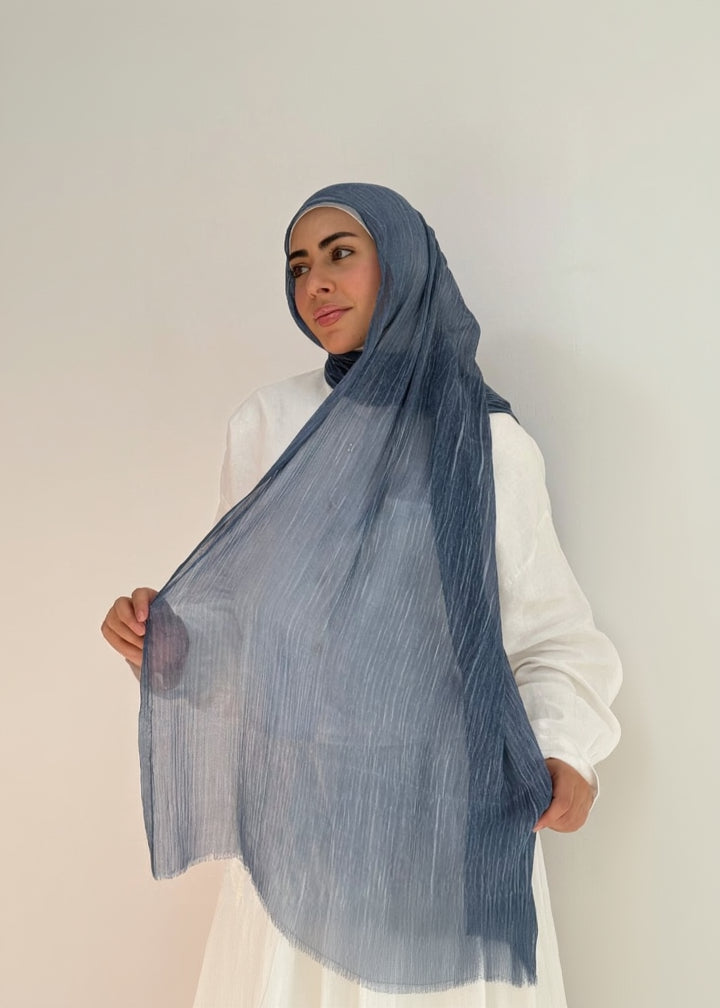 Blue Ruffled Cotton - Tuline