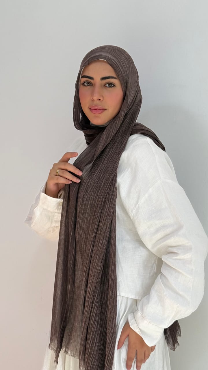 Brown Ruffled Cotton - Tuline