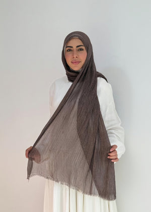 Brown Ruffled Cotton - Tuline
