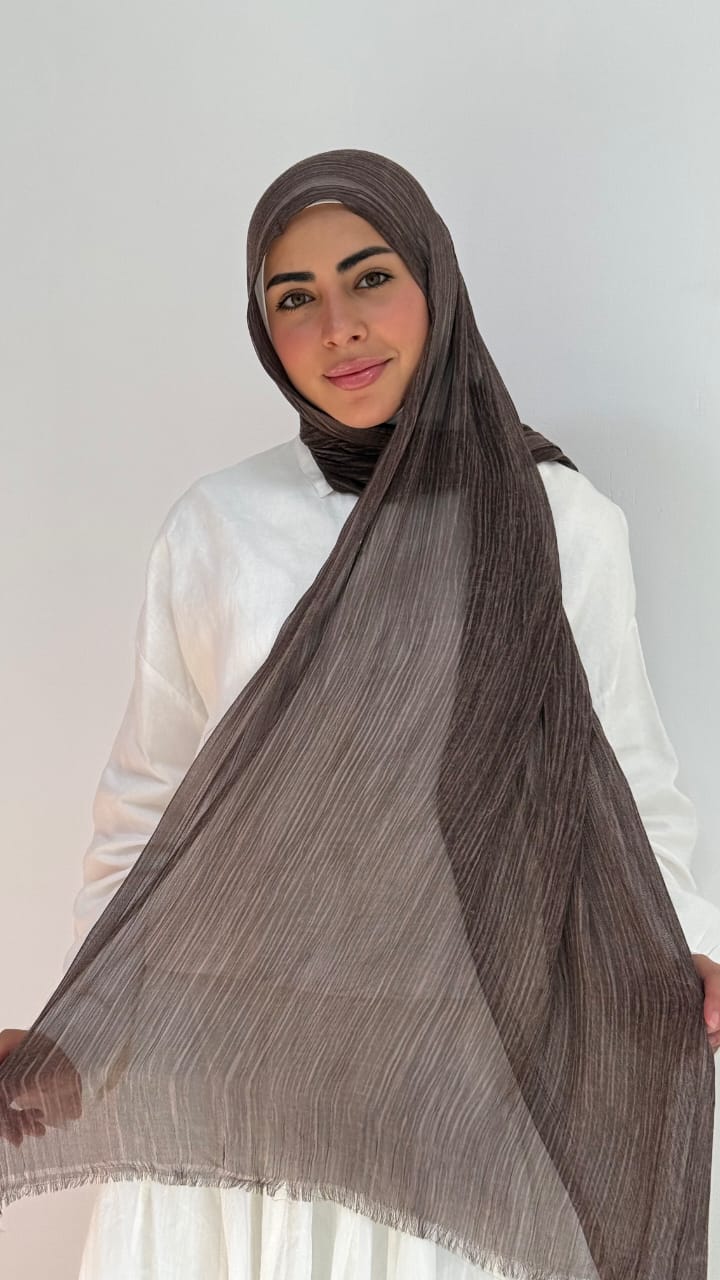 Brown Ruffled Cotton - Tuline