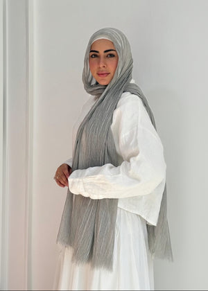 Light gray Ruffled Cotton - Tuline
