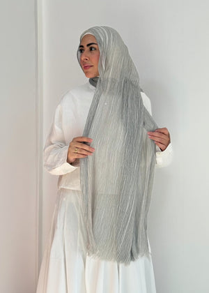 Light gray Ruffled Cotton - Tuline
