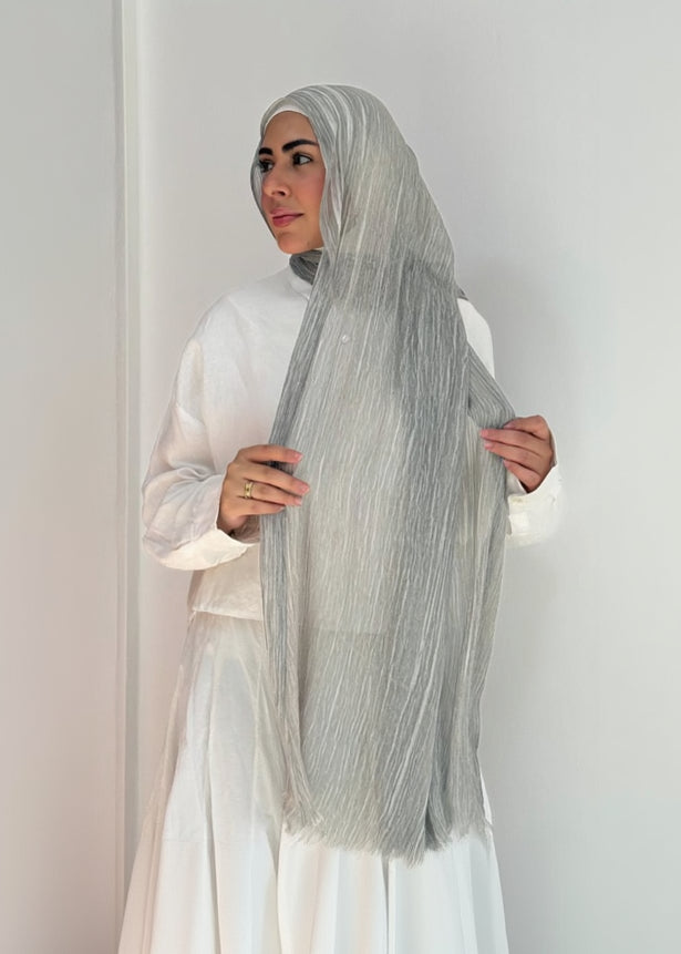 Light gray Ruffled Cotton - Tuline