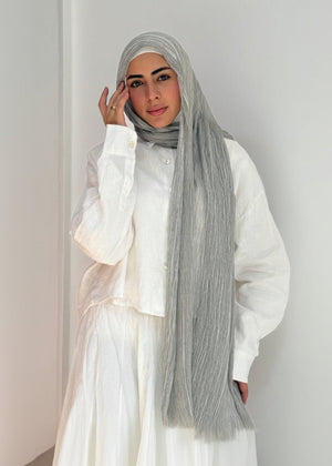 Light gray Ruffled Cotton - Tuline